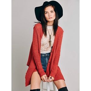 Free People Shark Hem Cotton Cardigan